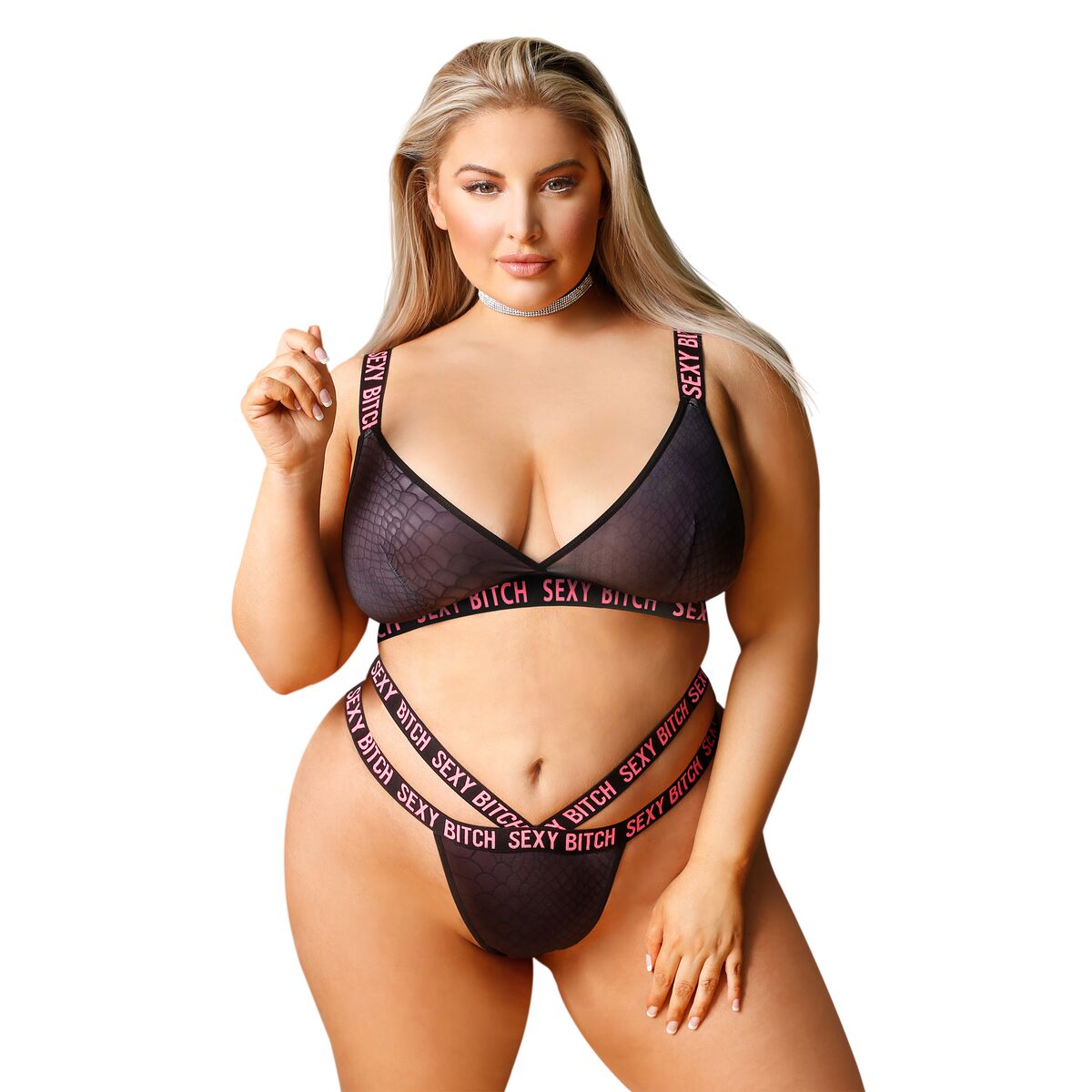 Ensemble de Lingerie Fantasy Lingerie Noir (Queen size)