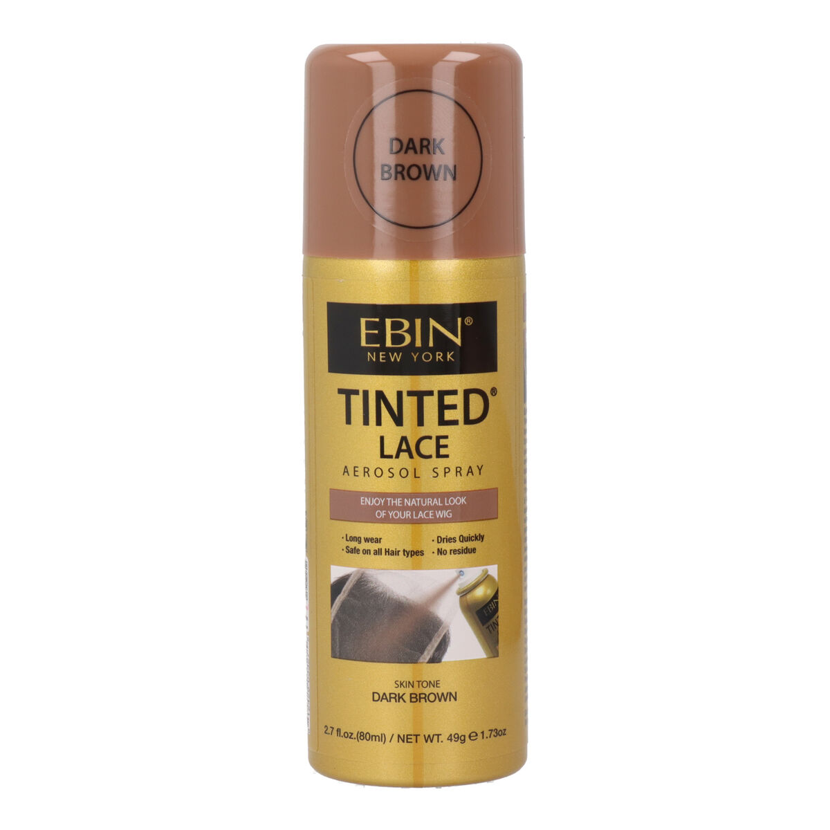 Teinture pour perruque Ebin New York Tinted Lace Dark Brown 80 ml