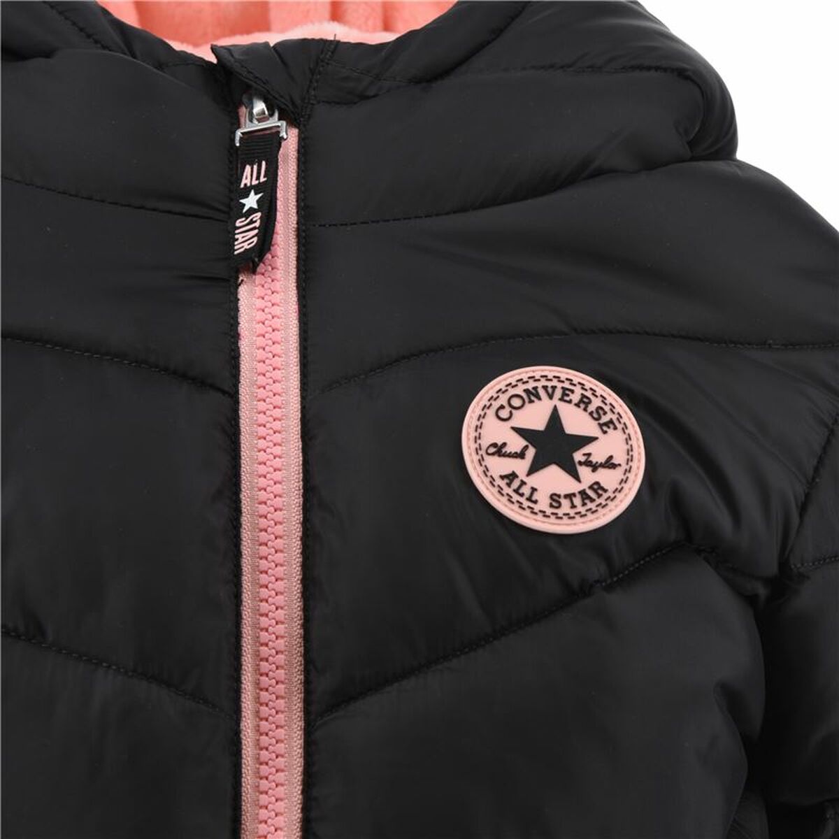 Children’s Jacket Converse Solid Mdwt Puffer Black