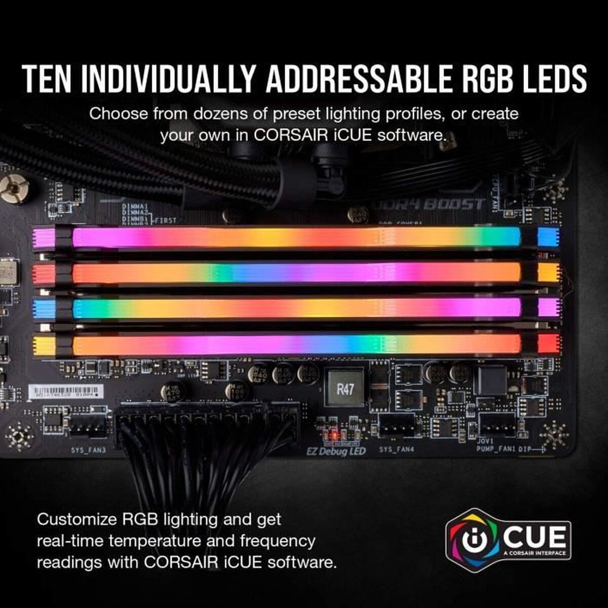 Picture of RAM Memory Corsair RGB PRO CL38 32 GB DDR4 3200 MHz