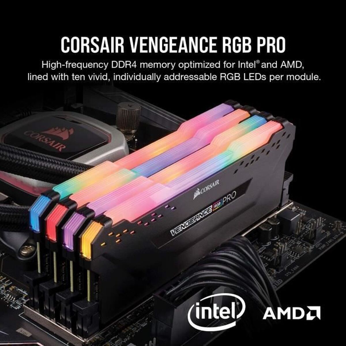 Picture of RAM Memory Corsair RGB PRO CL38 32 GB DDR4 3200 MHz
