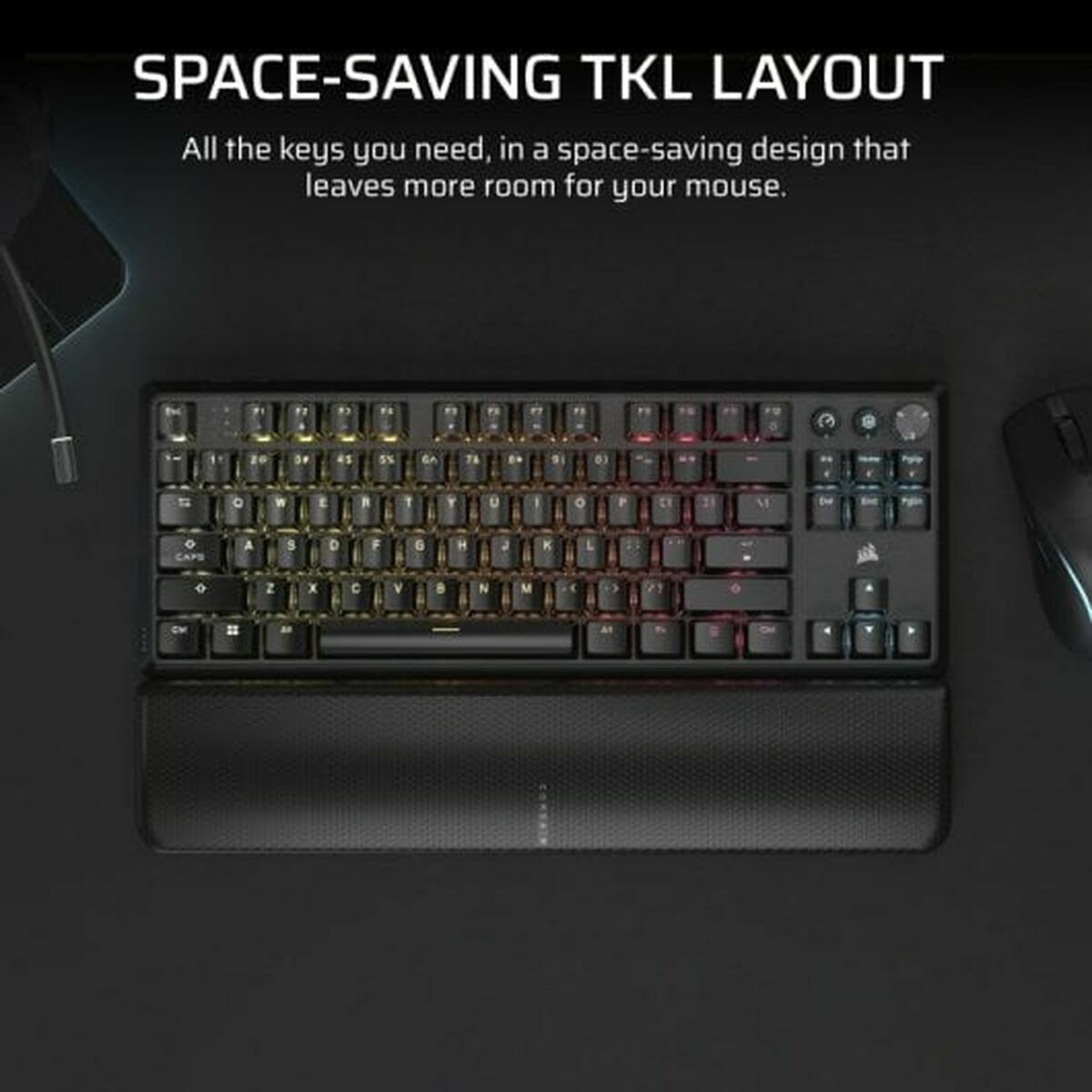 Picture of Wireless Keyboard Corsair CH-914901E-ES Black Spanish Qwerty