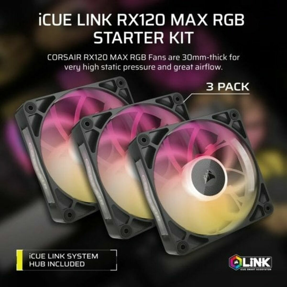 Afbeeldingen van Box Ventilator Corsair iCUE LINK RX120 RGB MAX