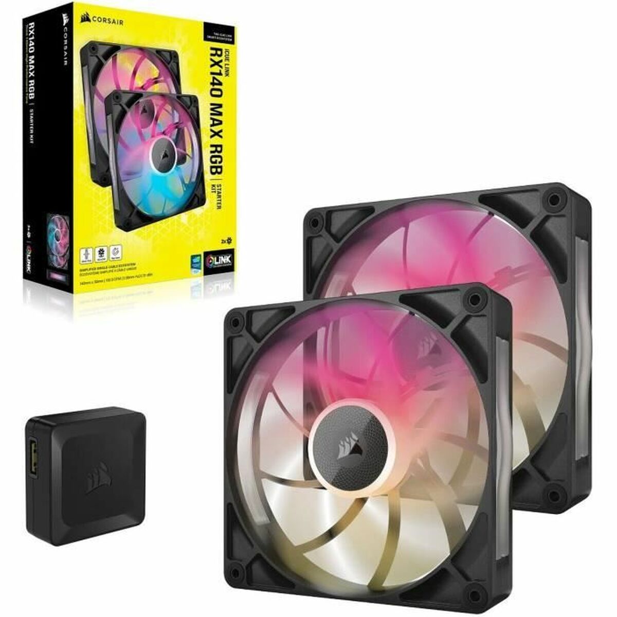 Afbeeldingen van Box Ventilator Corsair CO-9051036-WW iCUE LINK RX140 RGB Max