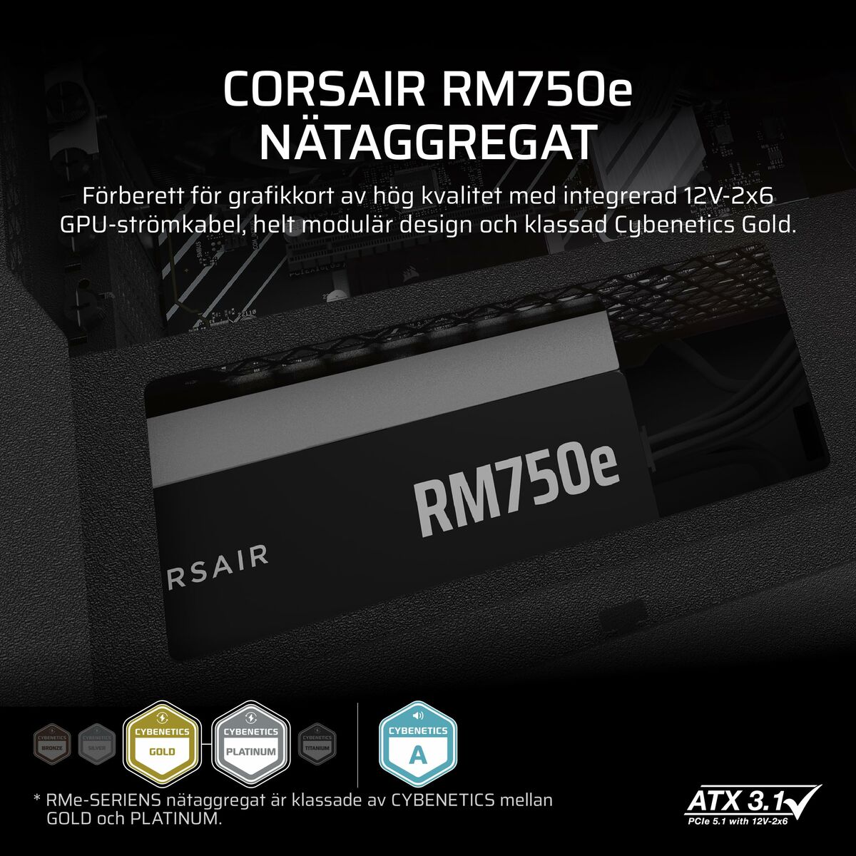 Image de Power supply Corsair CP-9020295-EU ATX 750 W 80 Plus Gold