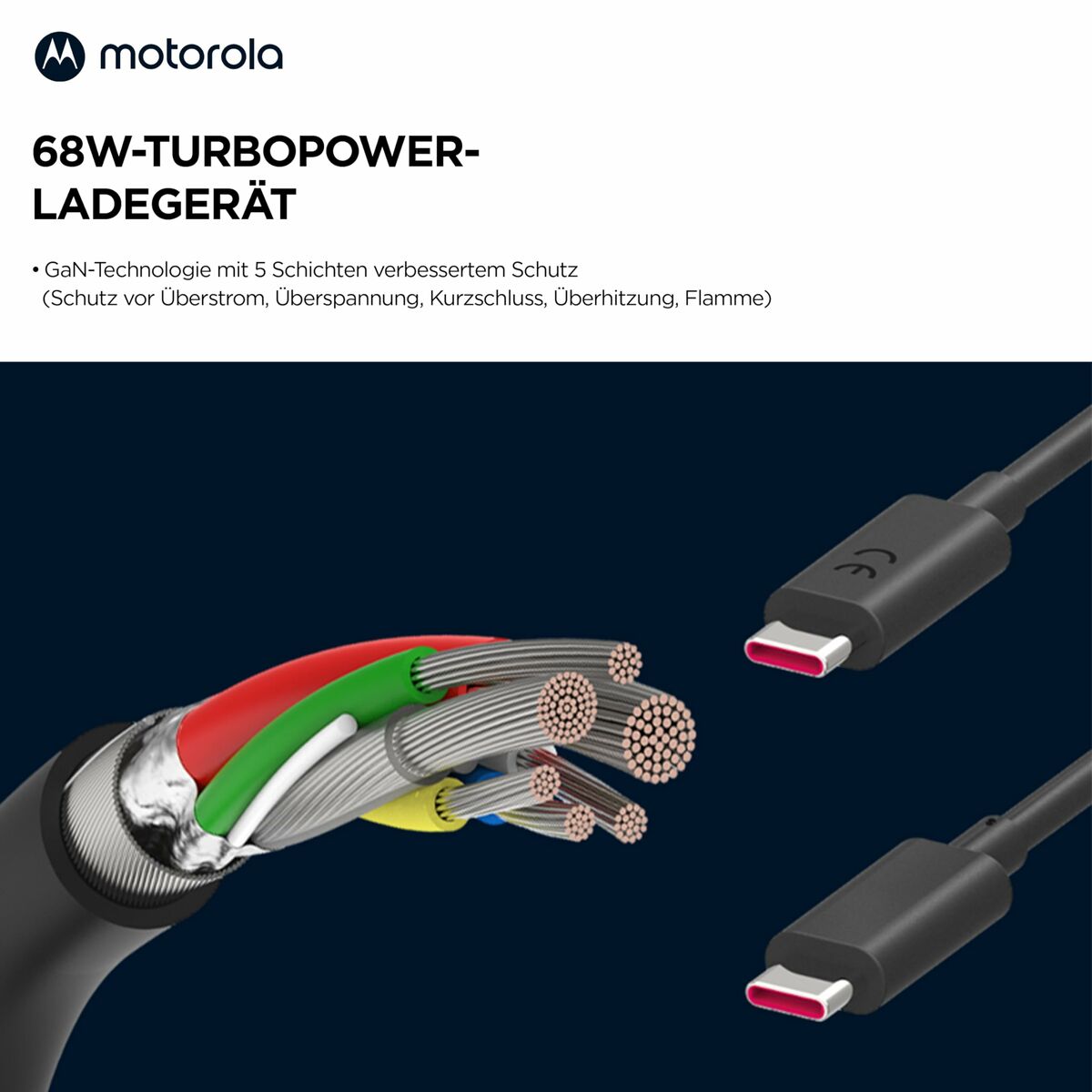 Wall Charger Motorola PG38C06281 Black 68 W