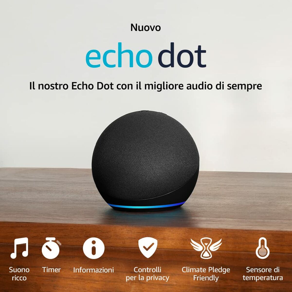 Picture of Portable Bluetooth Speakers VARIOS ECHO DOT 5ª ANT Black