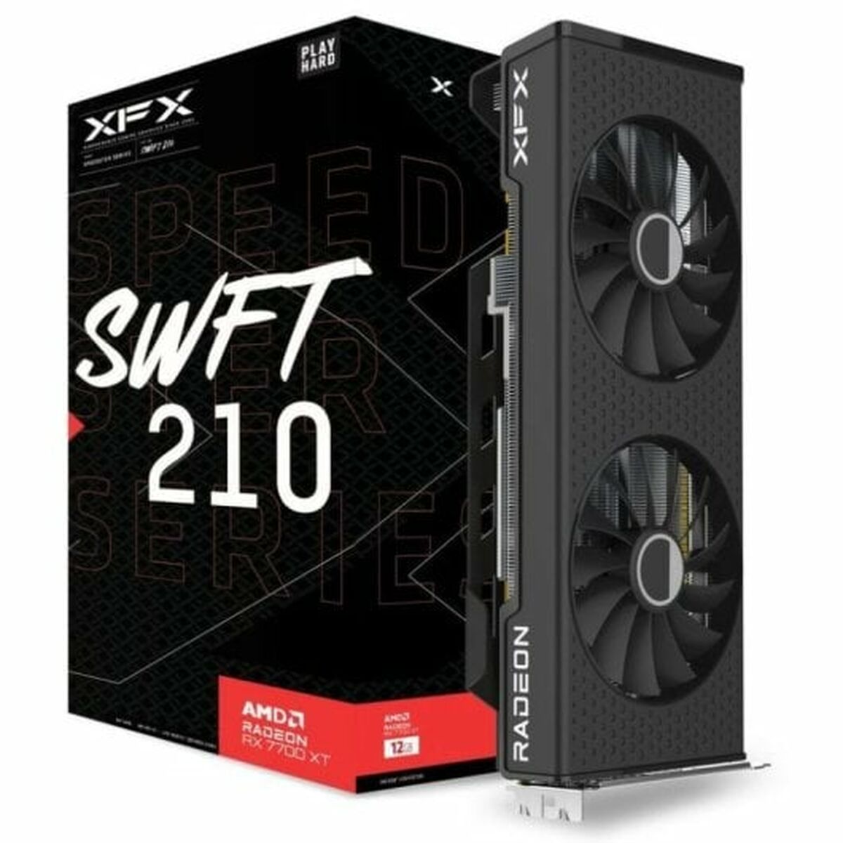 Højtydende XFX AMD RADEON RX 7700 XT 12 GB GDDR6 Grafikkort