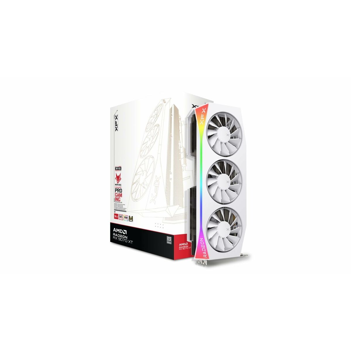 Afbeeldingen van Graphics card XFX RX-97TMARGW9 radeon rx 9070 xt 16 GB GDDR6
