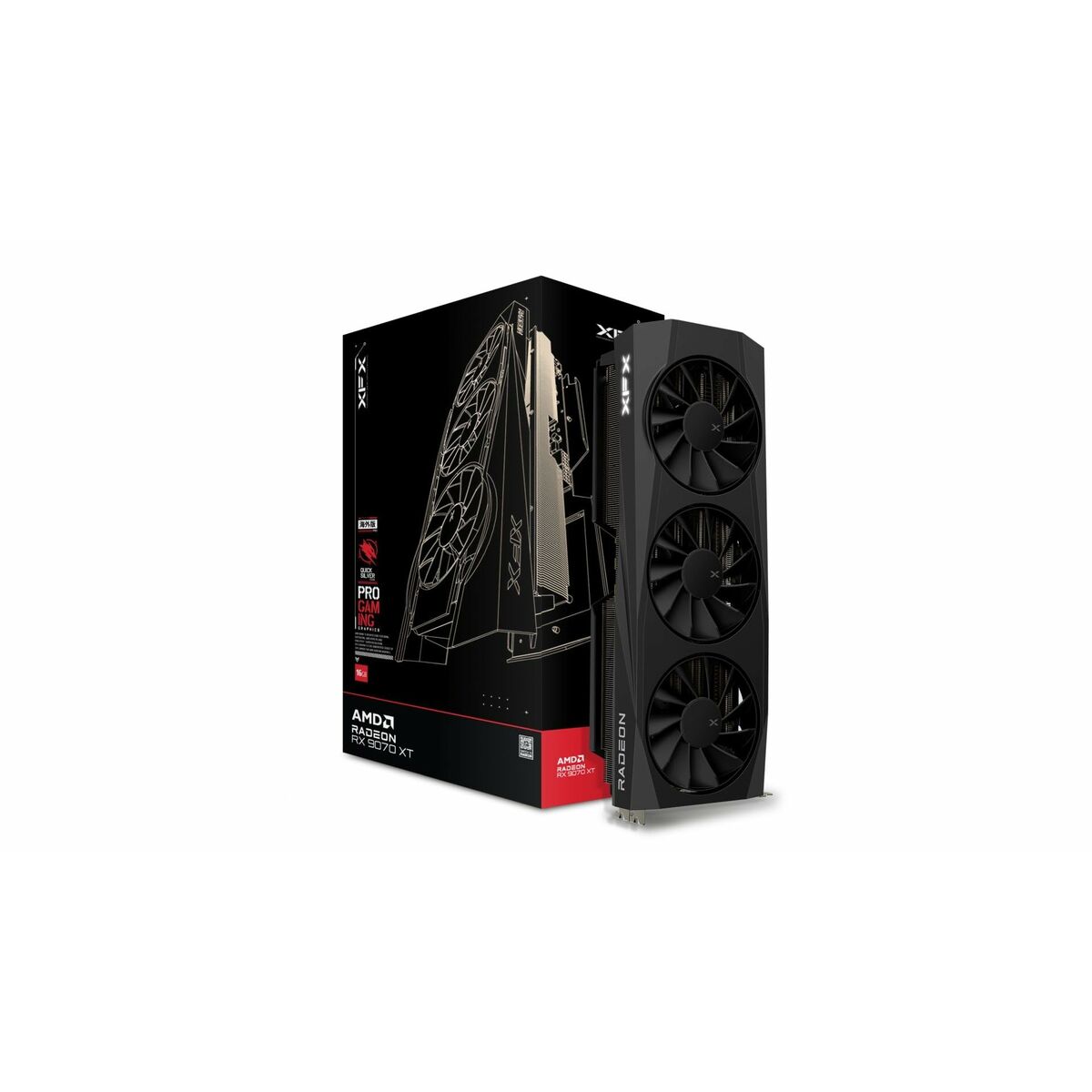 Afbeeldingen van Graphics card XFX RX-97TQICKB9 radeon rx 9070 xt 16 GB GDDR6