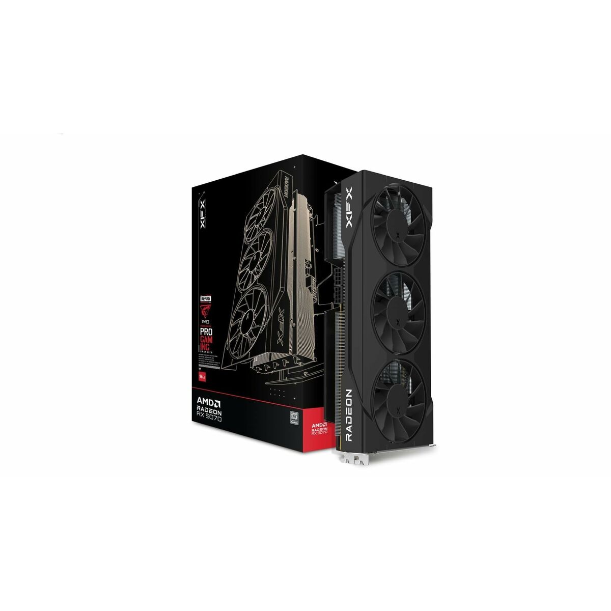 Afbeeldingen van Graphics card XFX RX-97SWFT3B7 RADEON RX 9070 16 GB GDDR6