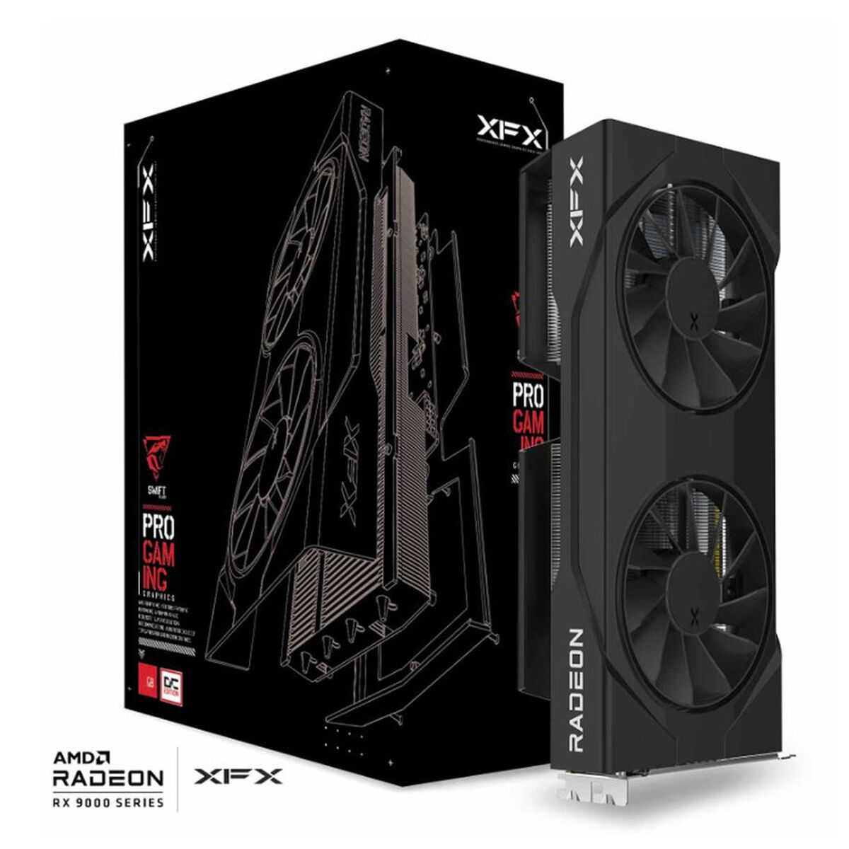 Afbeeldingen van Graphics card XFX RX-96TSW16BQ RADEON RX 9060 XT 16 GB GDDR6