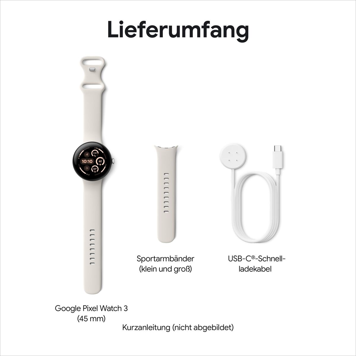 Picture of Smartwatch Google GA05283-DE White 1,4" 45 mm