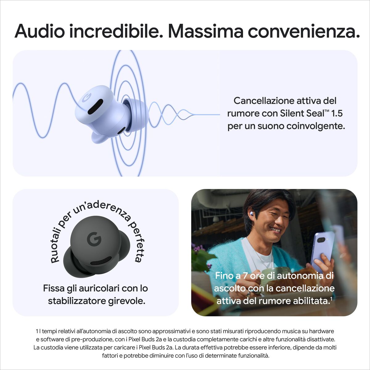 Headphones Google Pixel Buds 2a Green