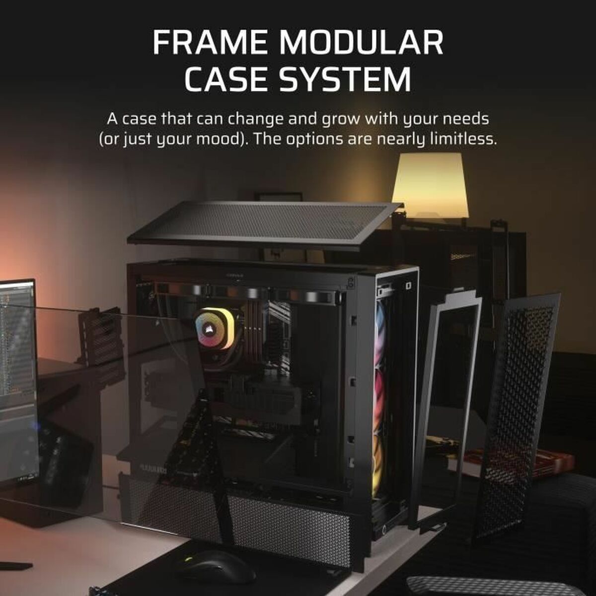 Afbeeldingen van ATX Semi-tower Box Corsair FRAME 4000D RS ARGB Black Multicolour