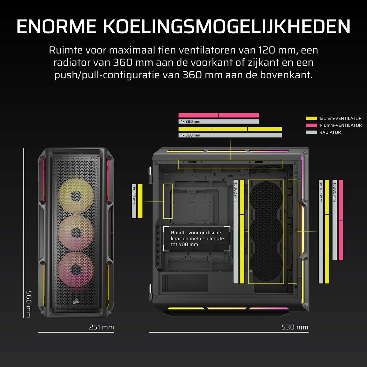 Afbeeldingen van ATX Semi-tower Box Corsair Black