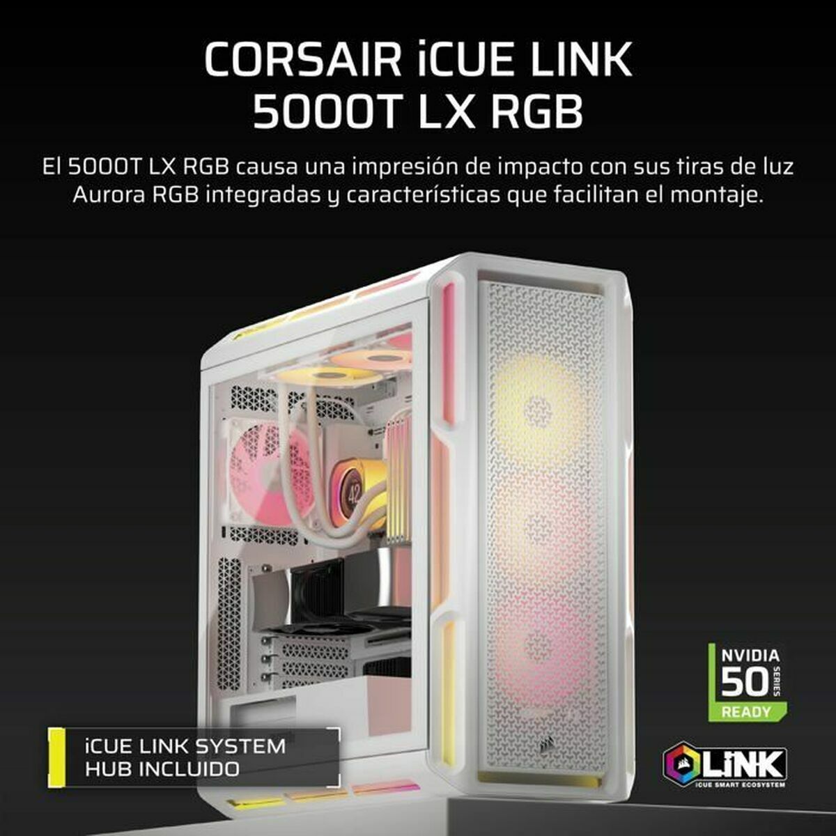 Afbeeldingen van ATX Semi-tower Box Corsair CC-9011299-WW White Multicolour