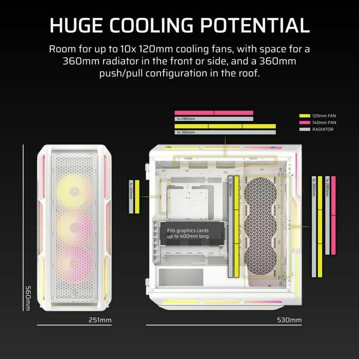 Afbeeldingen van ATX Semi-tower Box Corsair CC-9011299-WW White Multicolour