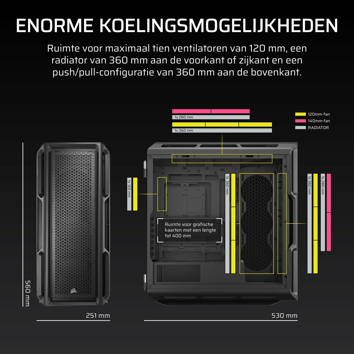 Afbeeldingen van ATX Semi-tower Box Corsair Black