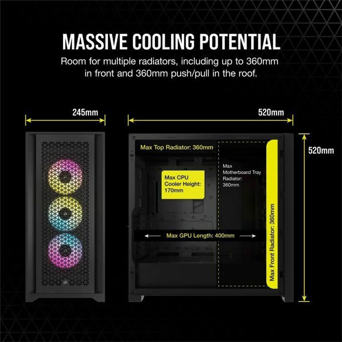Afbeeldingen van ATX Semi-tower Box Corsair Black
