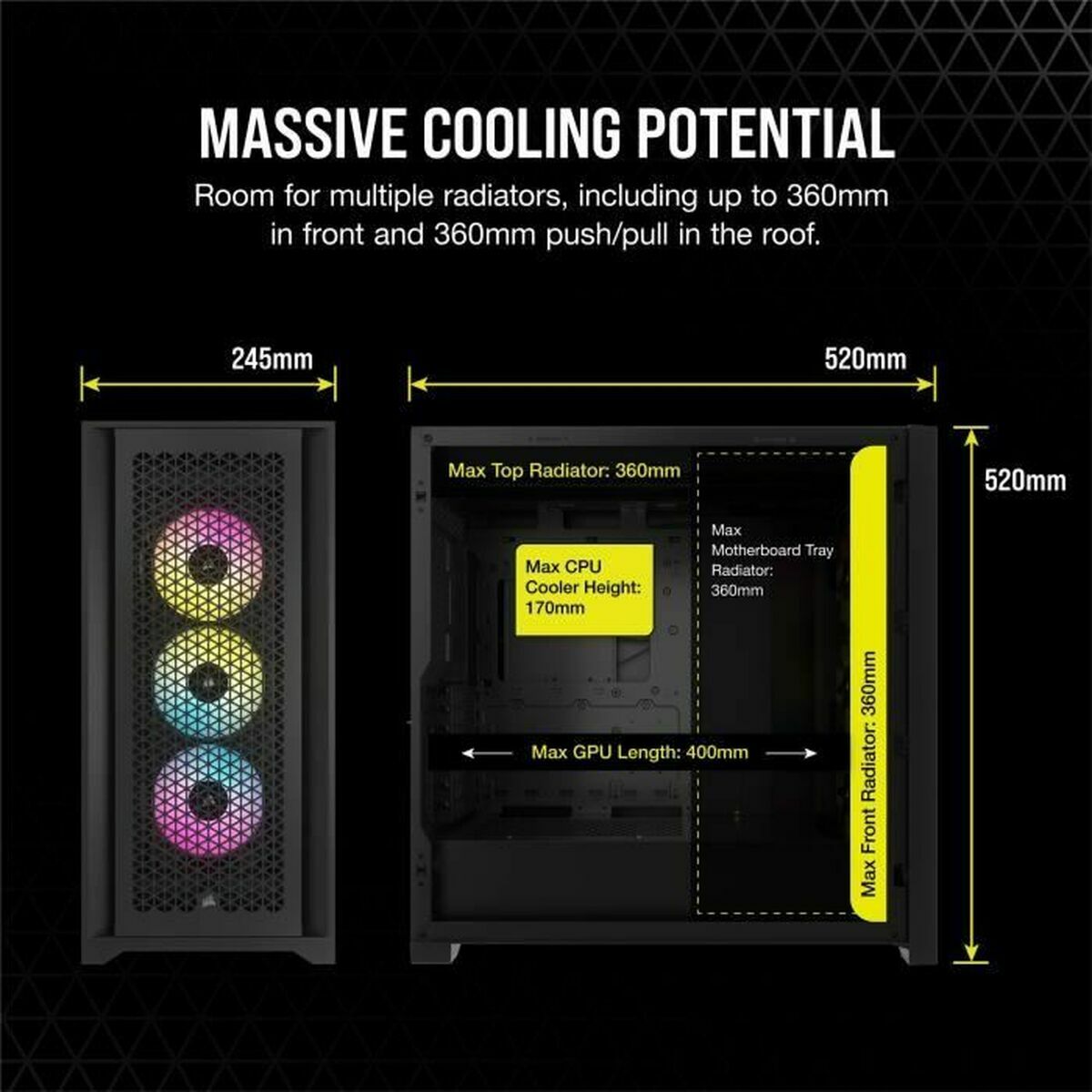 Picture of ATX Semi-tower Box Corsair CC-9011309-WW Black