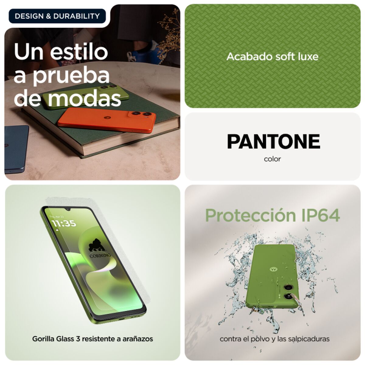 Smartphone Motorola PB980005SE MediaTek Helio G81 4 GB RAM 64 GB Green