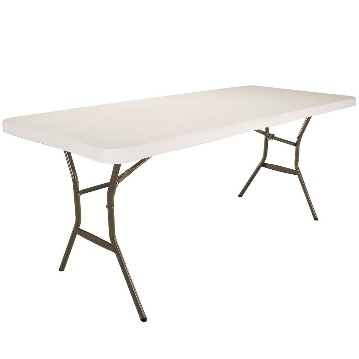 Sammenklappeligt bord Lifetime Hvid 185 x 74 x 76 cm Stål Plastik