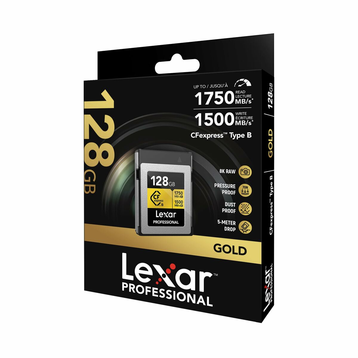Picture of SD Memory Card Lexar LCXEXPR128G-RNENG 128 GB