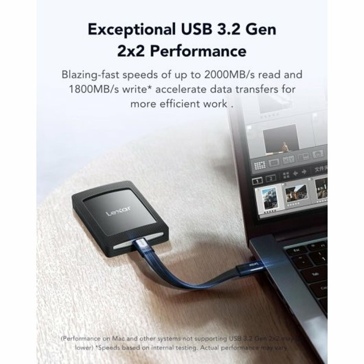 Afbeeldingen van External Hard Drive Lexar LSL500M001T-RNBNG Black 1 TB