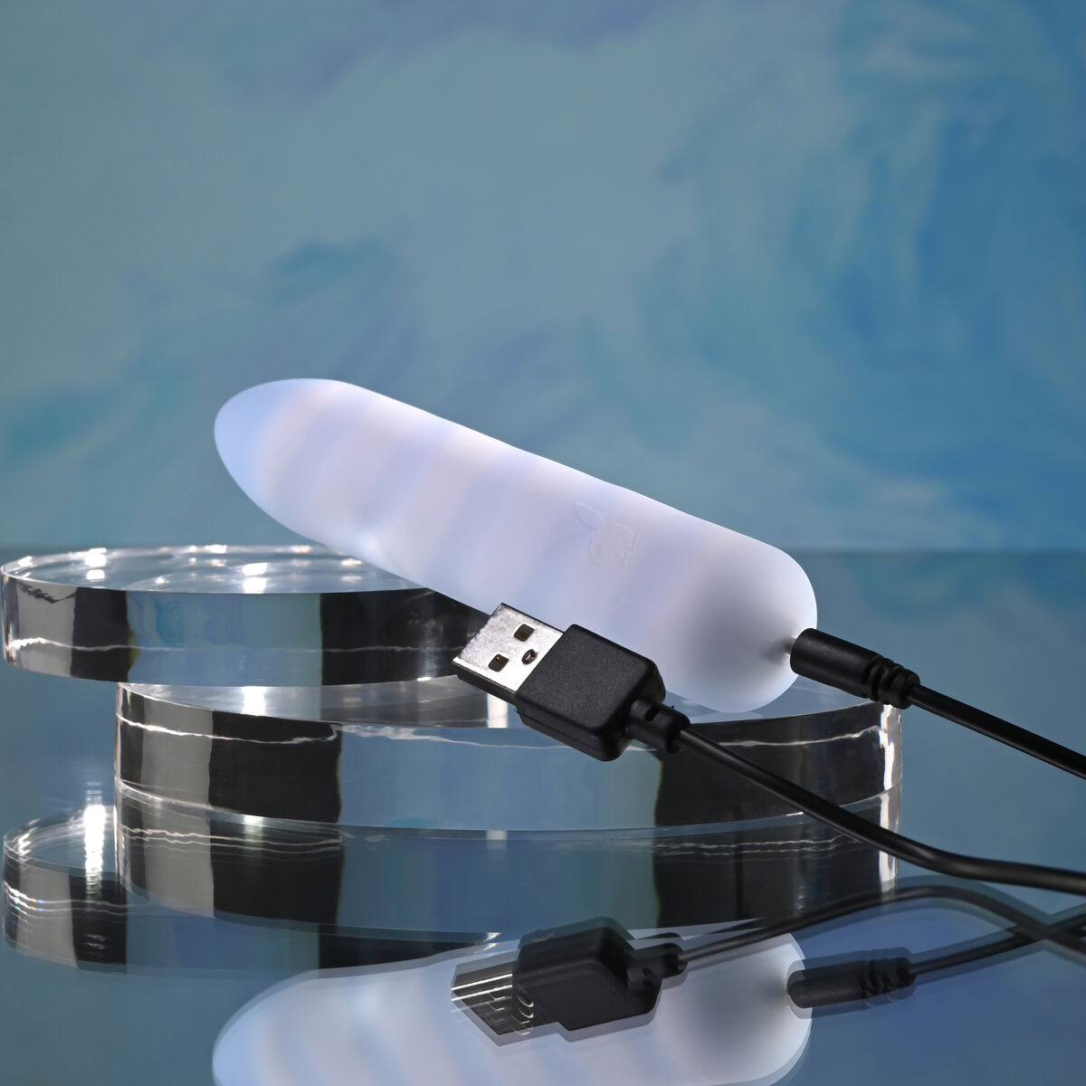 Vibrátor Evolved Playboy Modrý Bílý