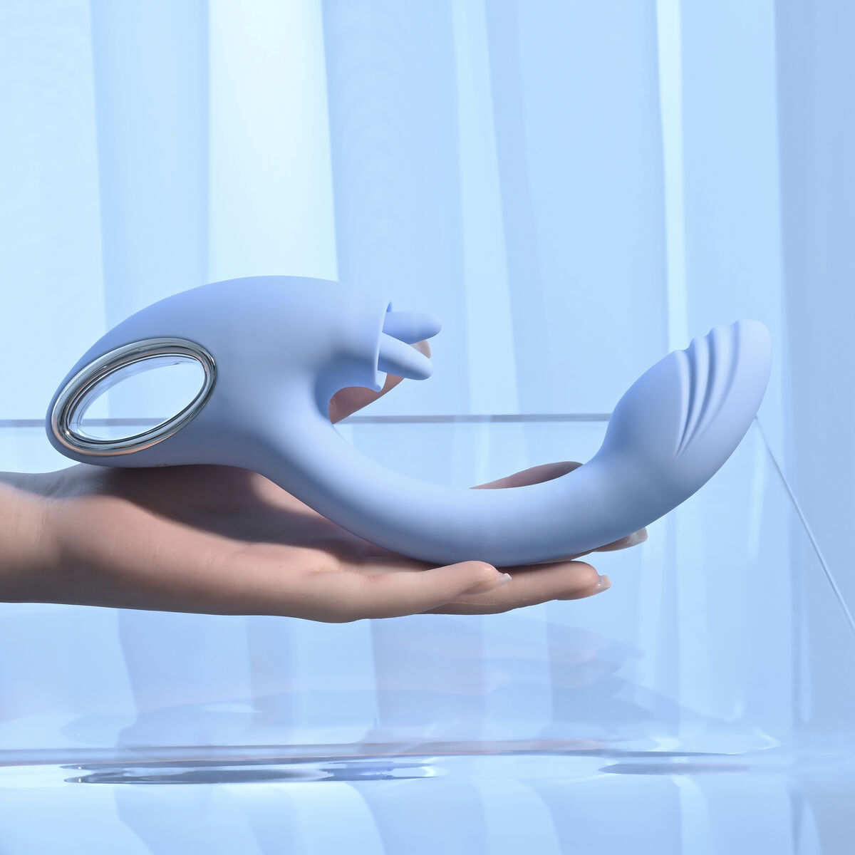 Vibrátor pro dvojici Dual Stimulation Evolved Playboy Modrý