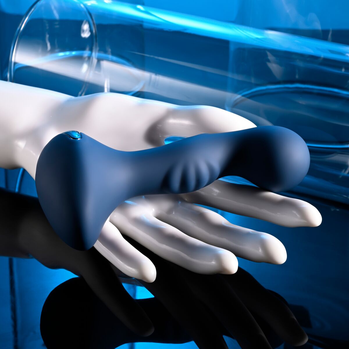 Černý anální vibrátor Cassini Evolved Zero Tolerance Modrý