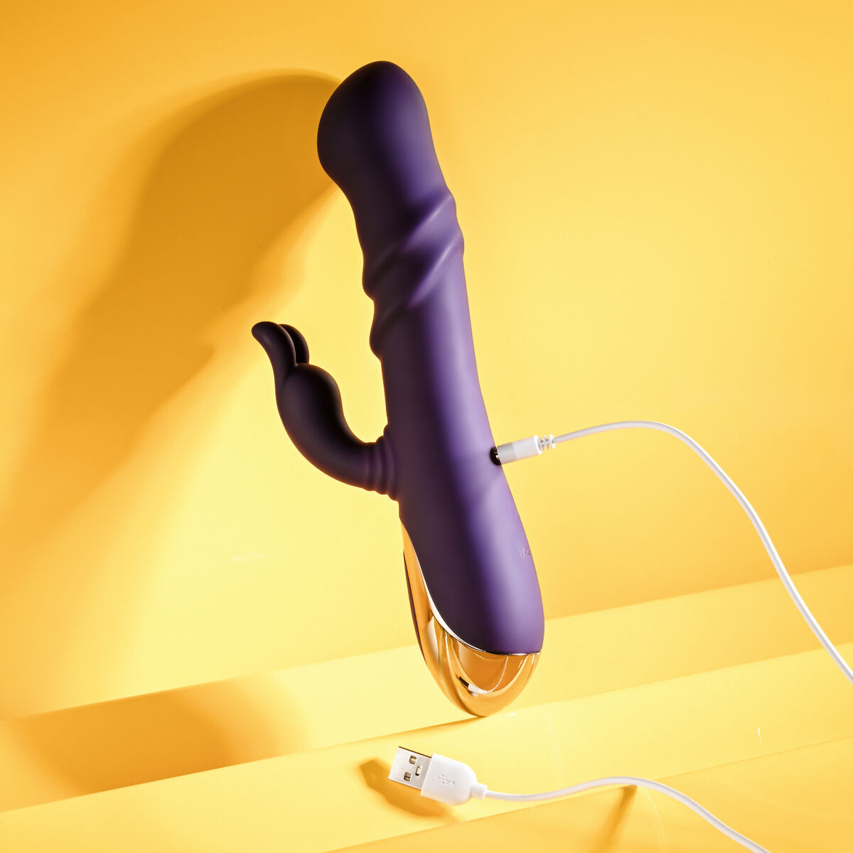 Vibrátor pro dvojici Dual Stimulation Evolved Playboy Fialový Fialová