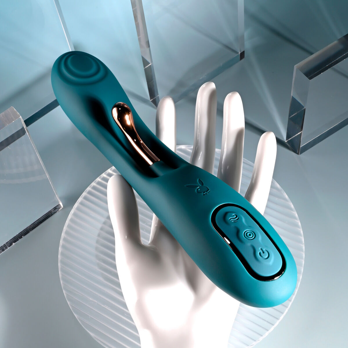 Vibrátor pro dvojici Dual Stimulation Evolved Playboy Zelená