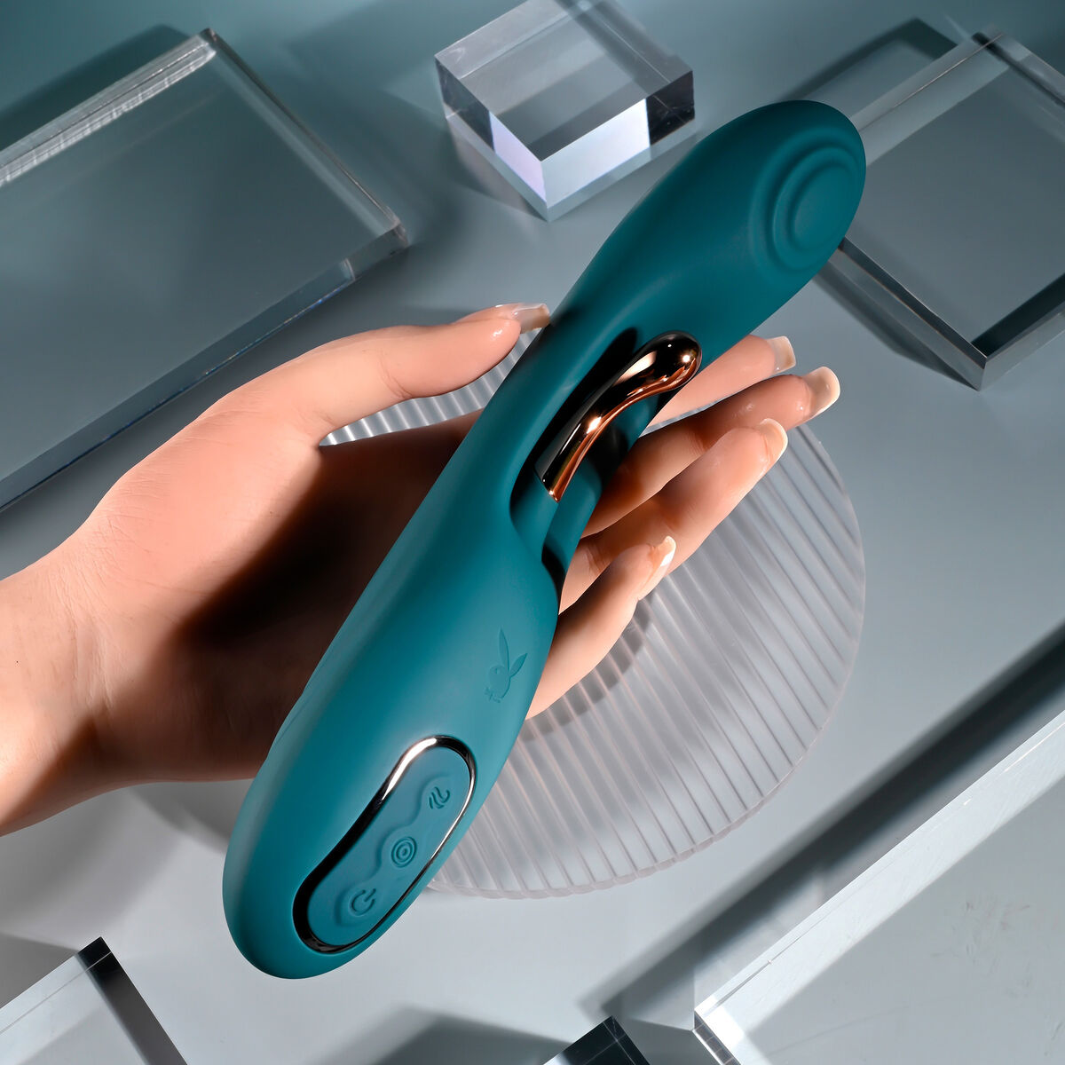 Vibrátor pro dvojici Dual Stimulation Evolved Playboy Zelená