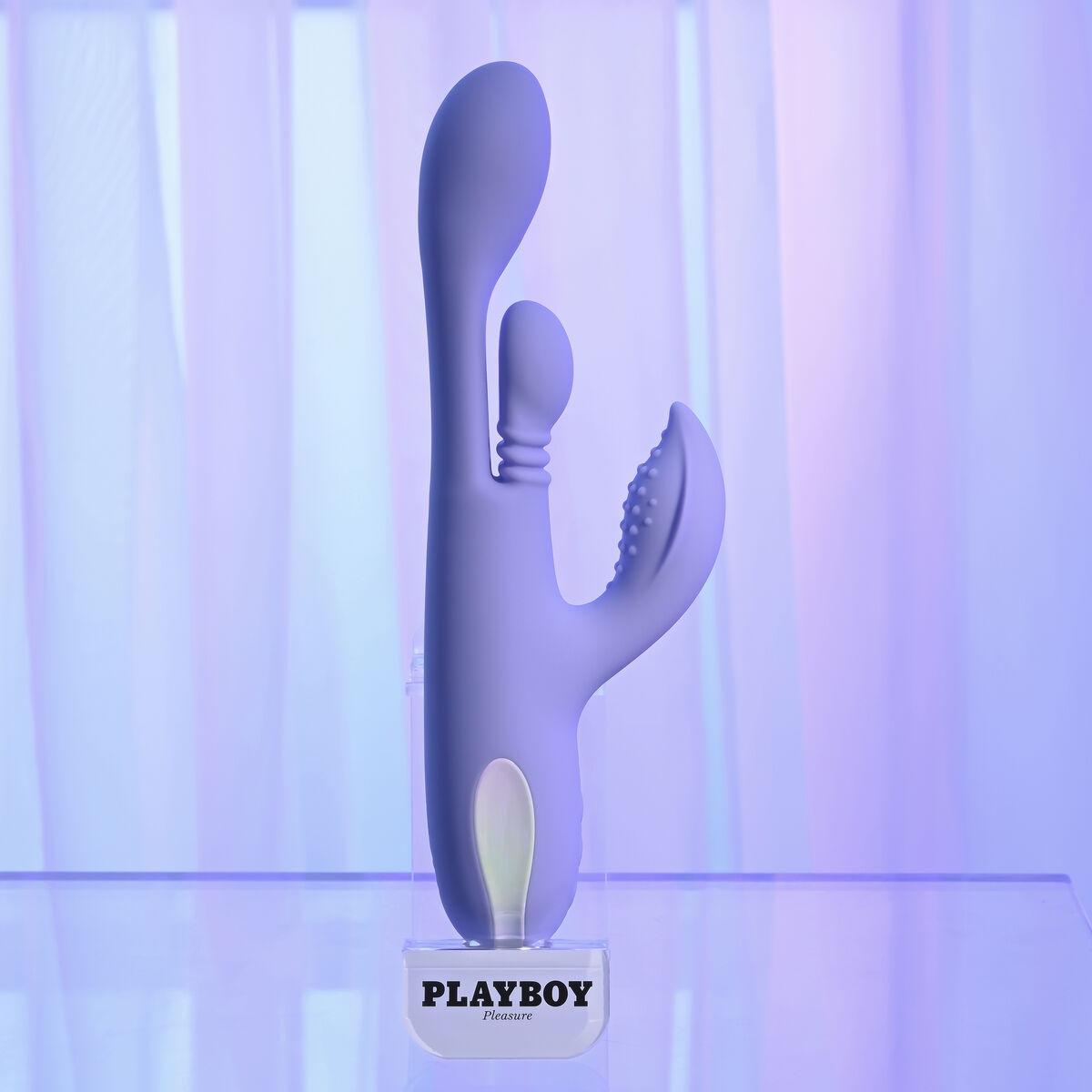 Vibrátor pro dvojici Dual Stimulation Evolved Playboy Fialový Fialová