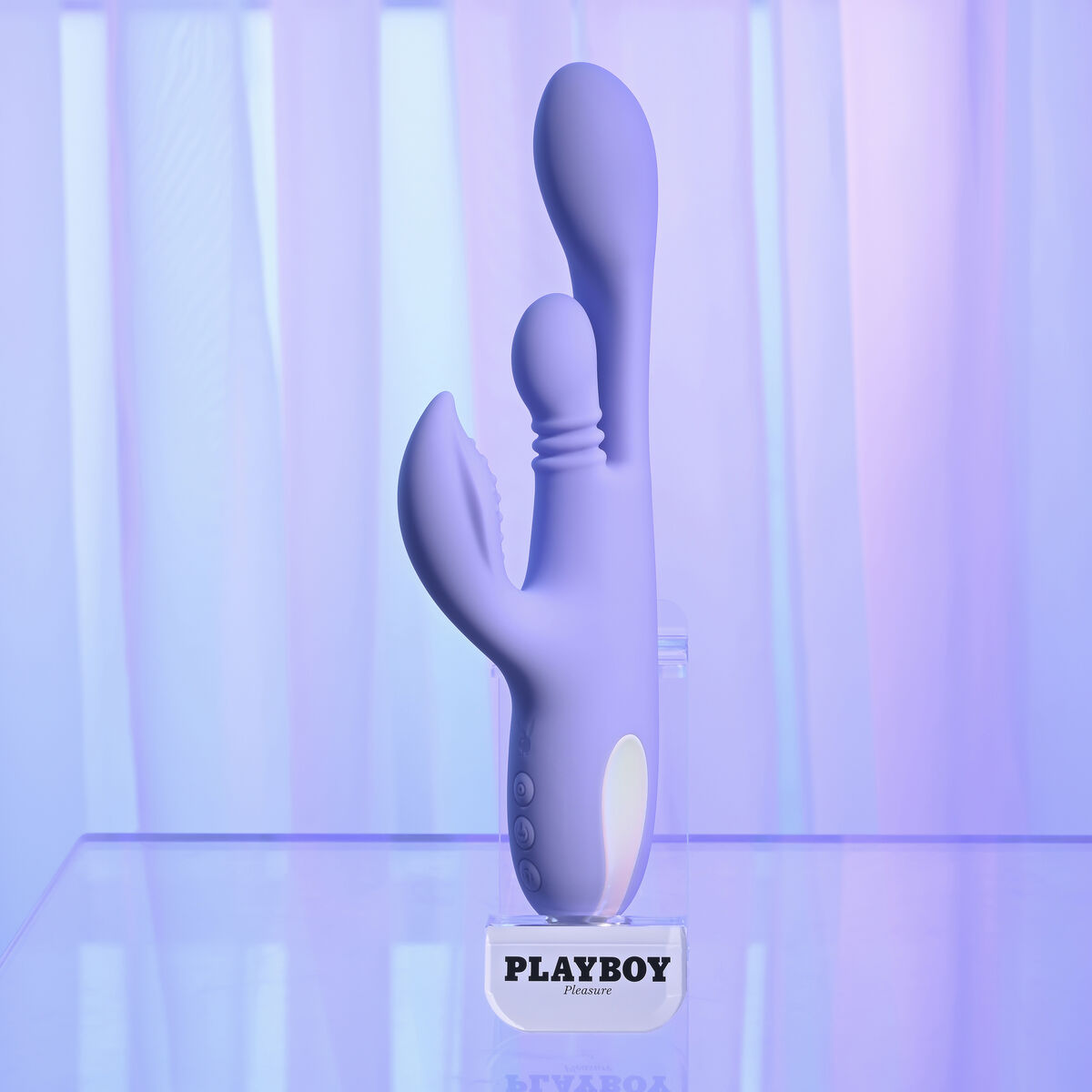 Vibrátor pro dvojici Dual Stimulation Evolved Playboy Fialový Fialová