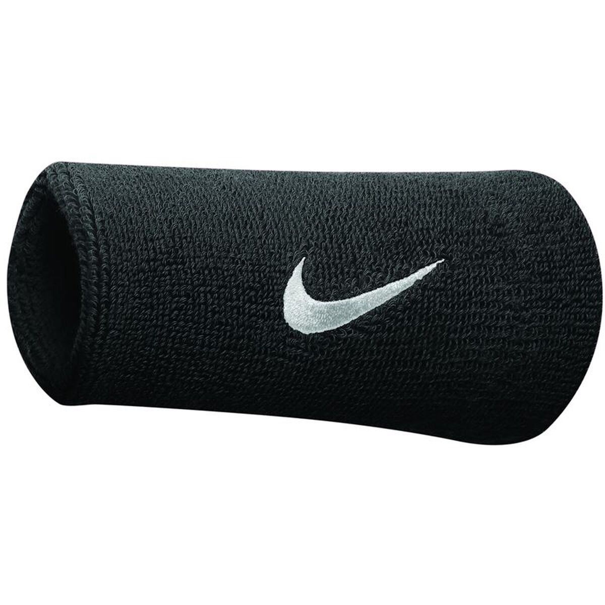 Sports Wristband Nike Swoosh Doublewide Black Sports Wristband Nike Swoosh Doublewide Black