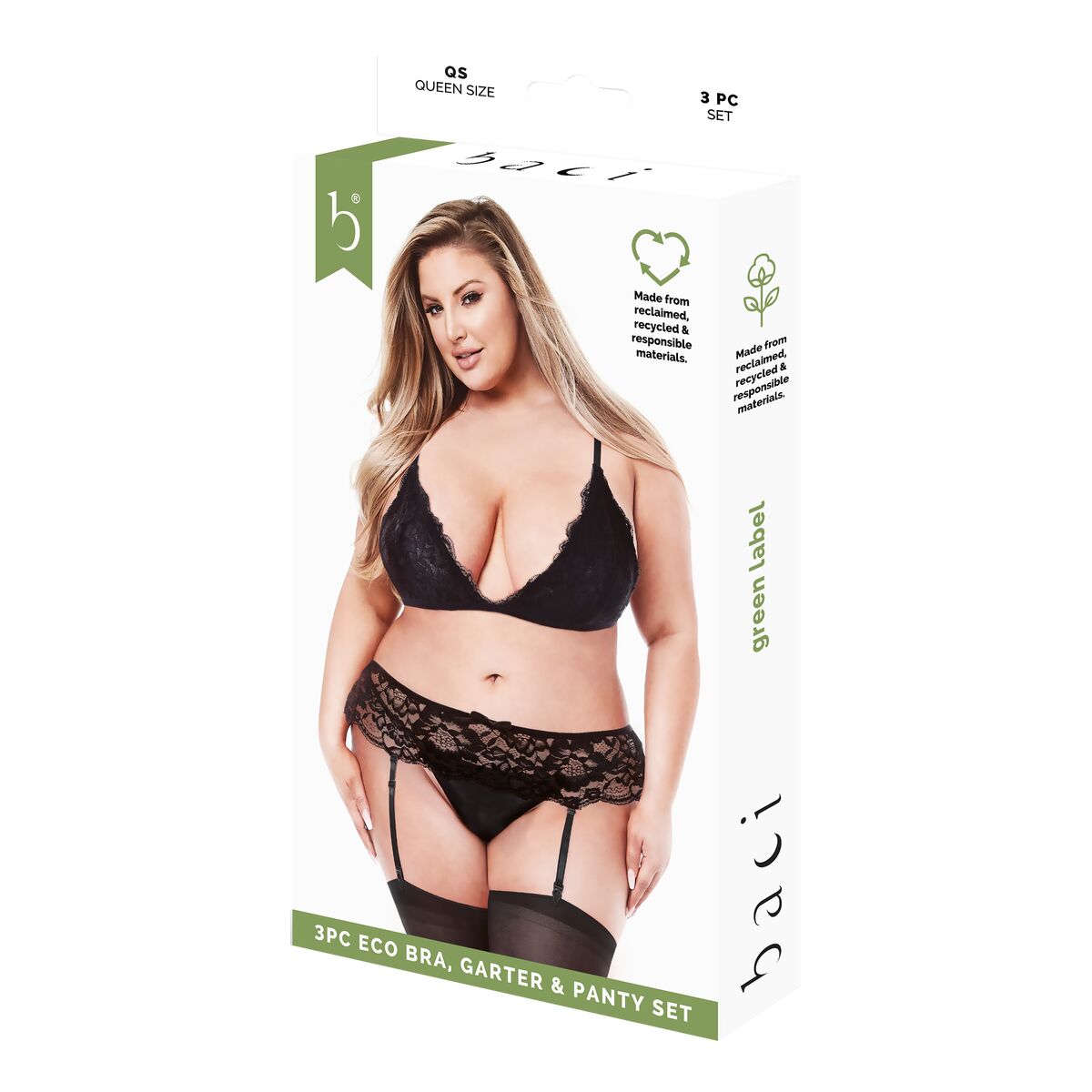 Krajkové Spodní Prádlo Baci Lingerie Černý (Queen size)