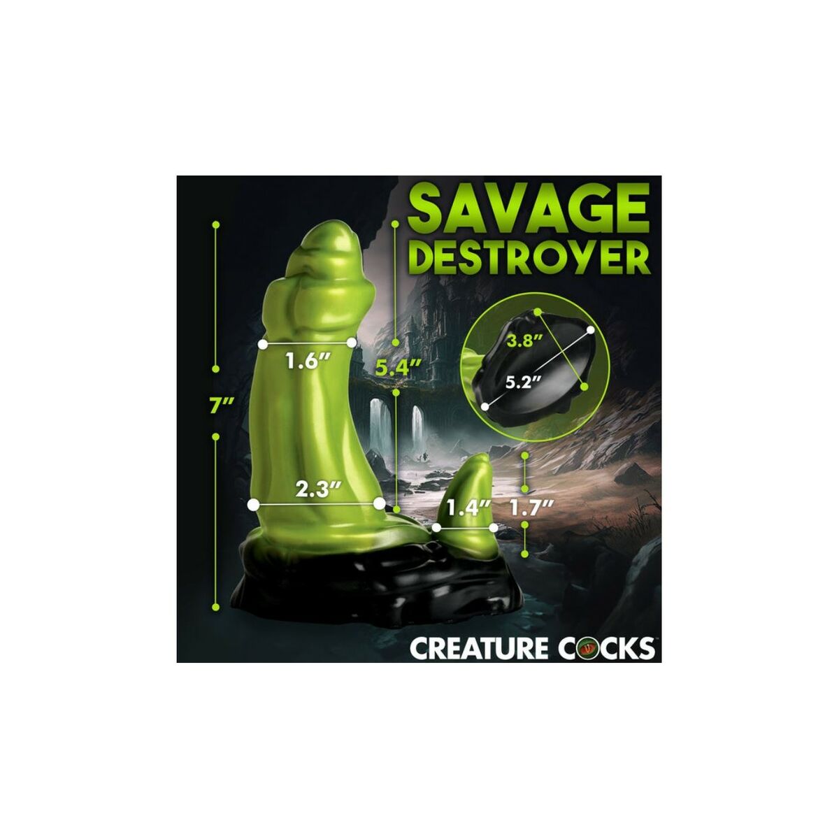 Realistyczne dildo XR Silikon Ø 4 cm Ø 3,5 cm Ø 5,8 cm (13,9 cm)