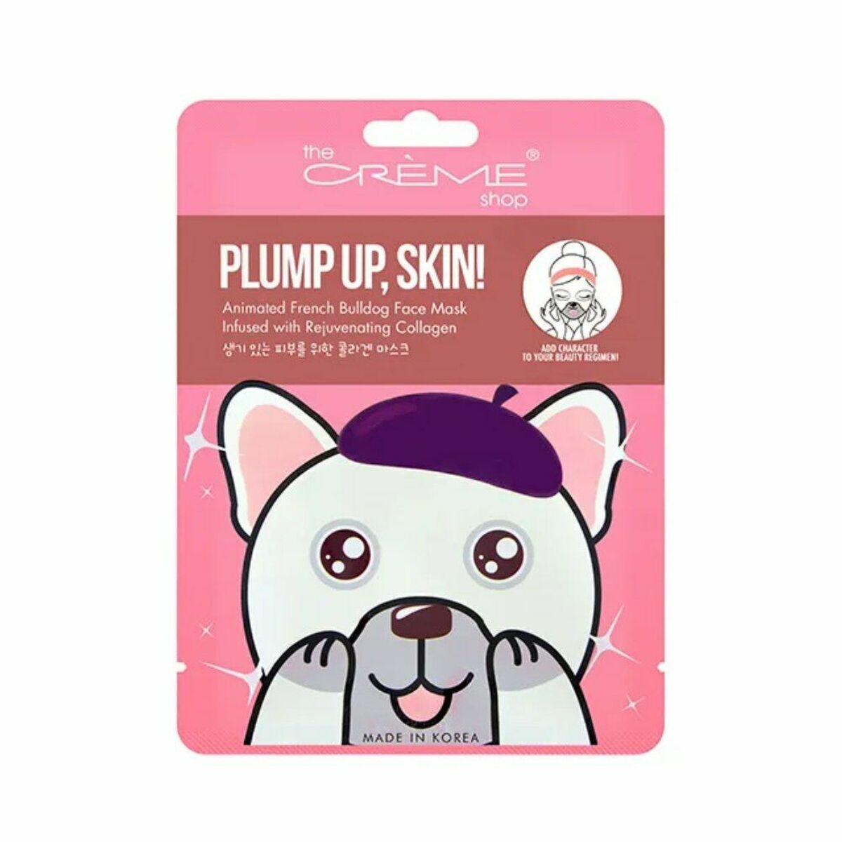 Facial Mask The Crème Shop Plump Up French Bulldog (25 g)