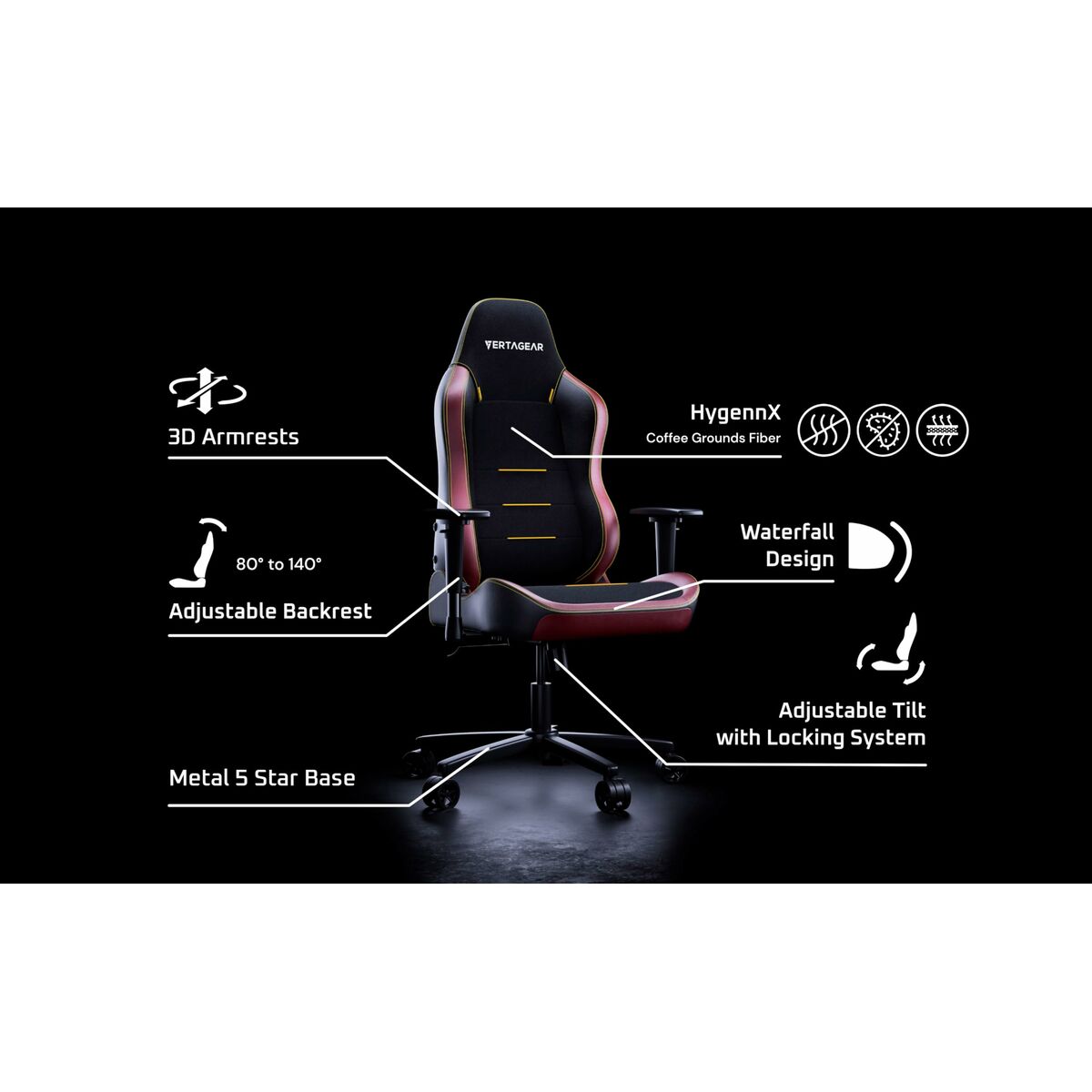 Afbeeldingen van Gaming Chair Vertagear SL3800 Blue