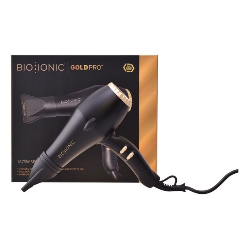 Hairdryer Gold Pro Bio Ionic 1200W Black