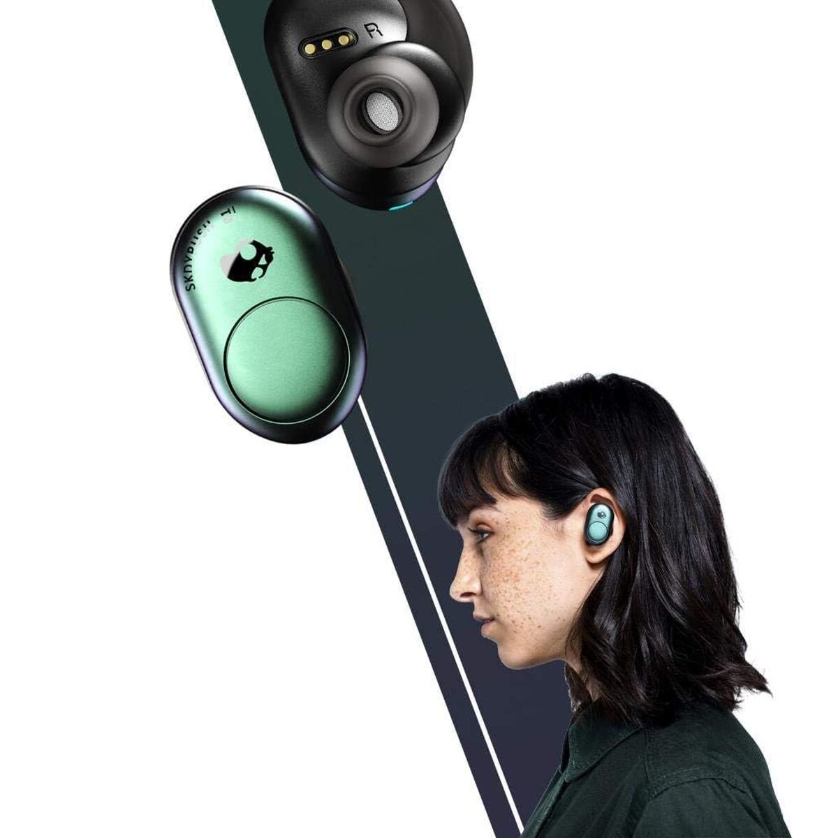 Bild von Wireless Earphones with Charging Case Skullcandy 414-059-8302 Grey