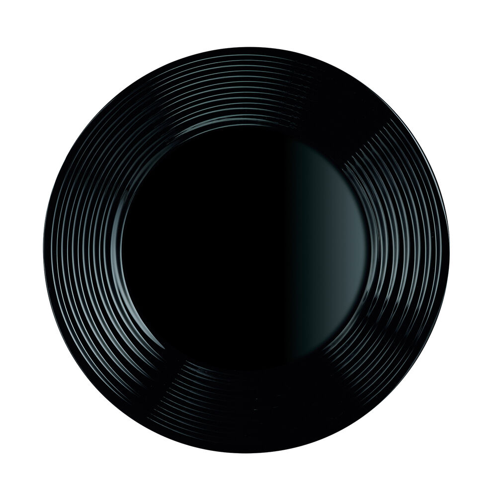 Flat plate Luminarc Harena Black Glass (Ø 25 cm)