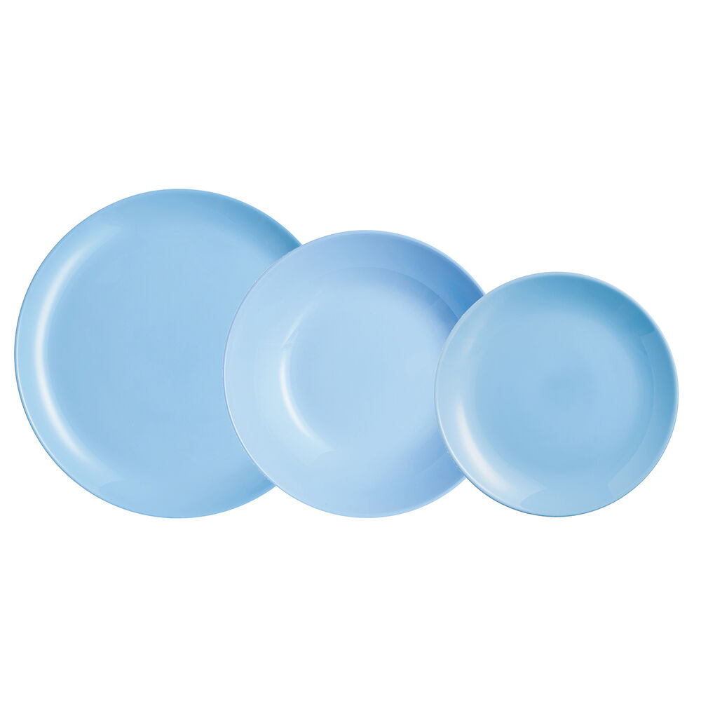 Tableware Luminarc Diwali Blue Glass (18 Pieces)