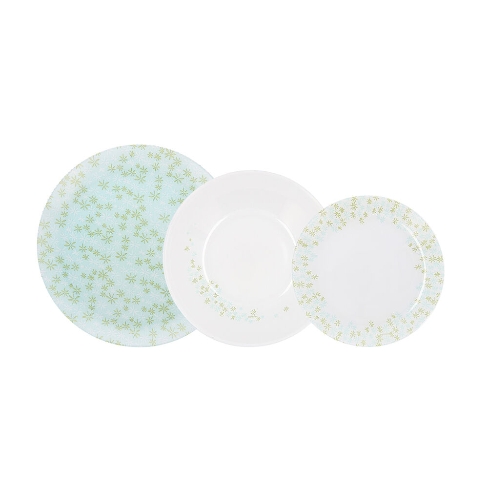 Tableware Luminarc Athenis White Green Glass (18 Pieces)