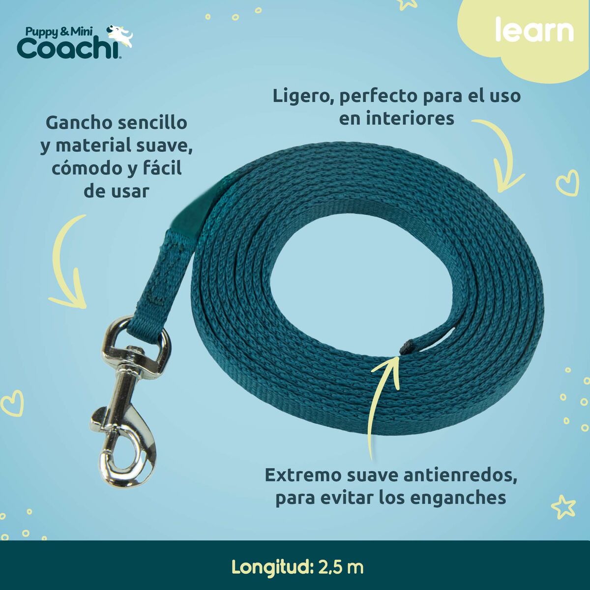 Training lead Coachi Puppy & Mini Green 2,5 m, view 4