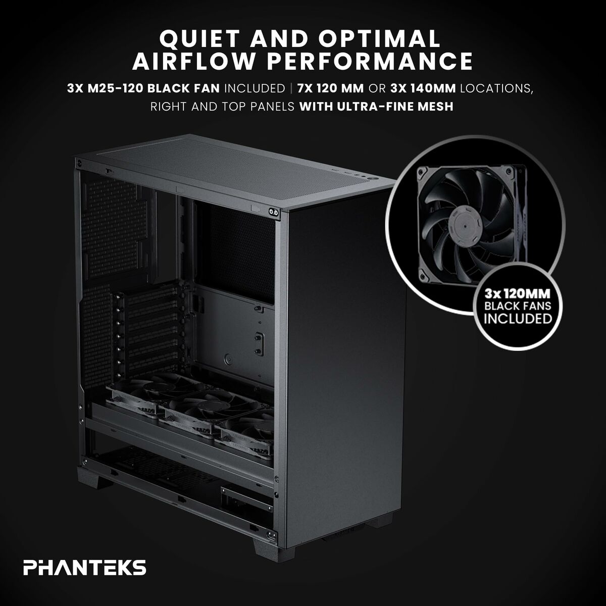Afbeeldingen van ATX Semi-tower Box Phanteks PH-XT523PSC_BK01