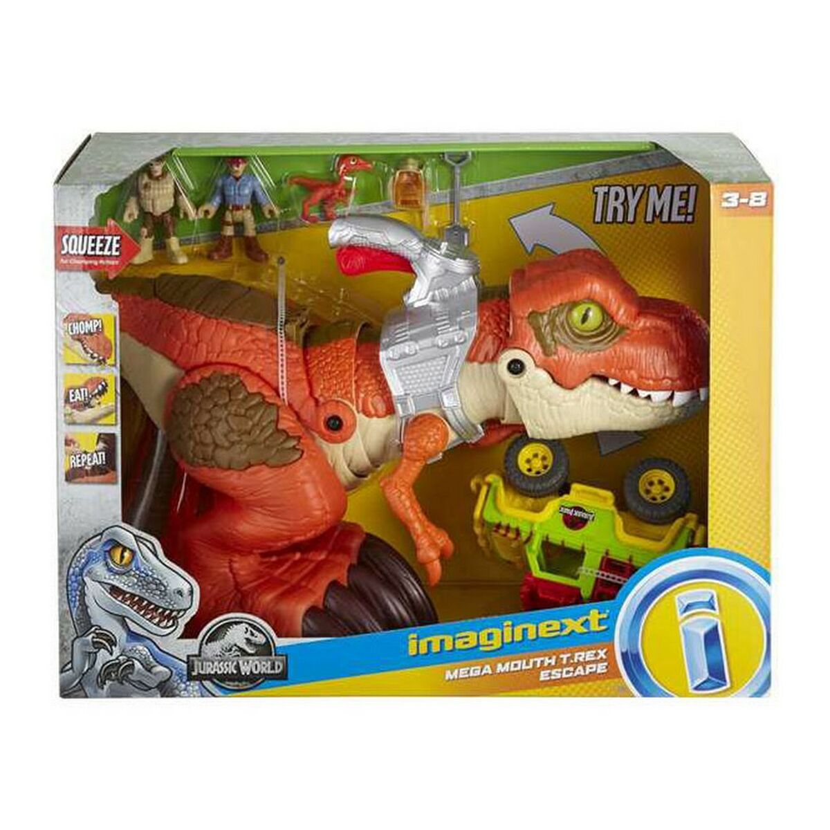Personnage articulé Mattel Jurassic World T-Rex Mega